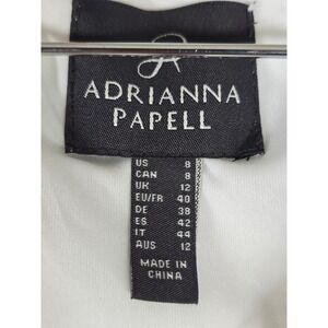 Adrianna Papell Ivory Lace Midi Flounce Dress Style AP1D105300‎ US Size 8